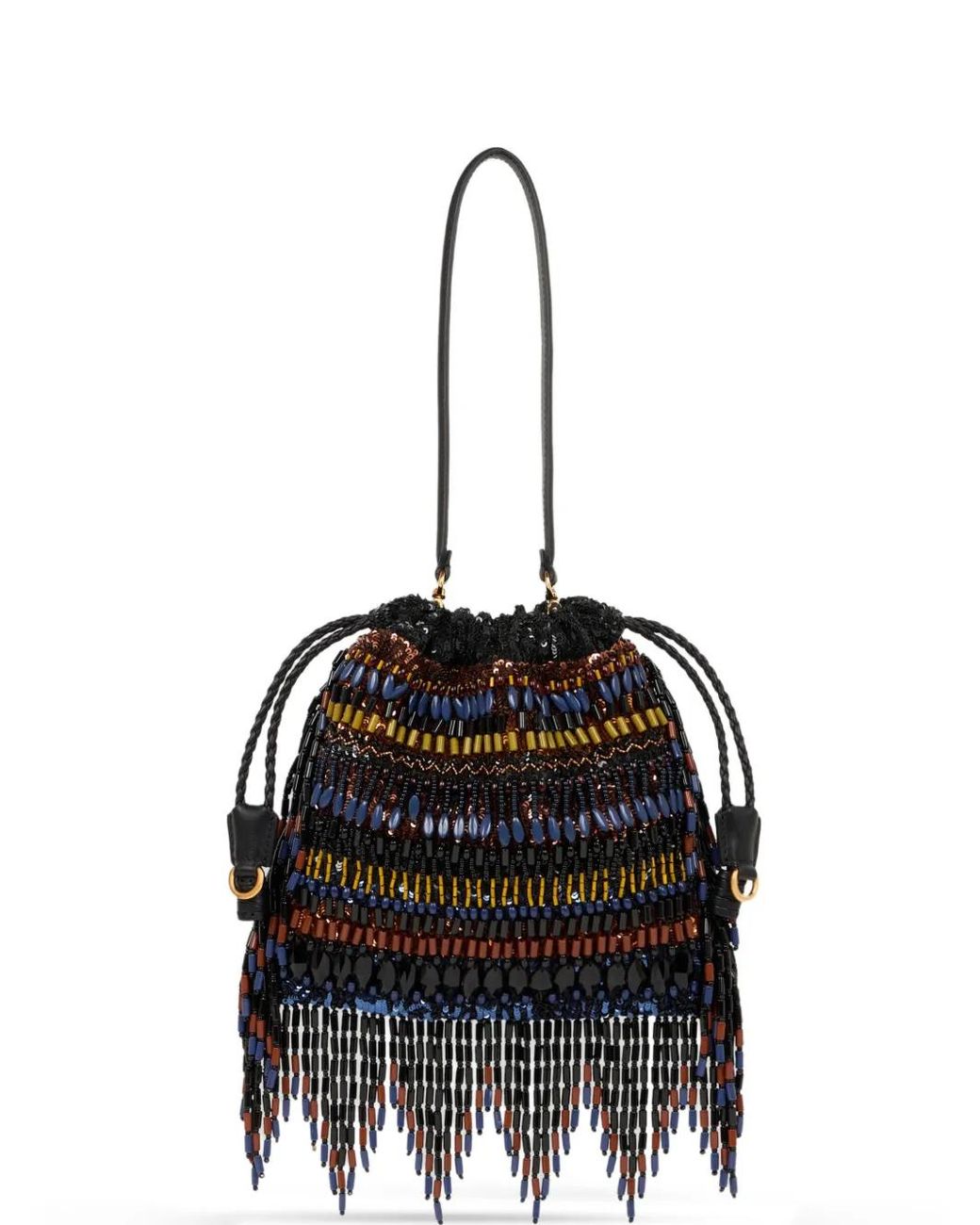Etro Black Small Kalispera Bag With Sequins And Beads