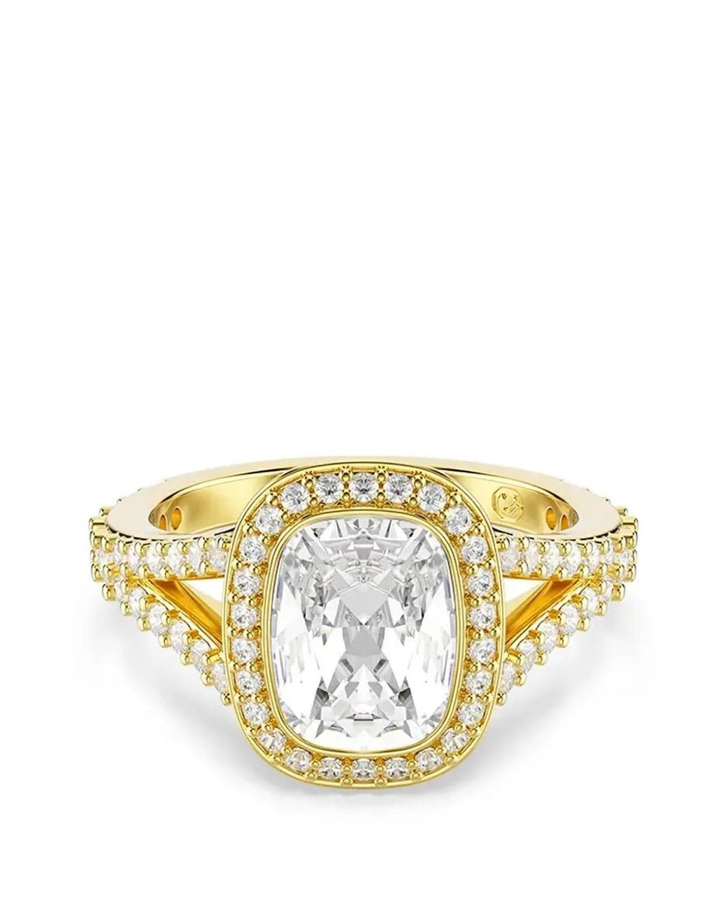 Swarovski Metallic Logo-Engraved Ring
