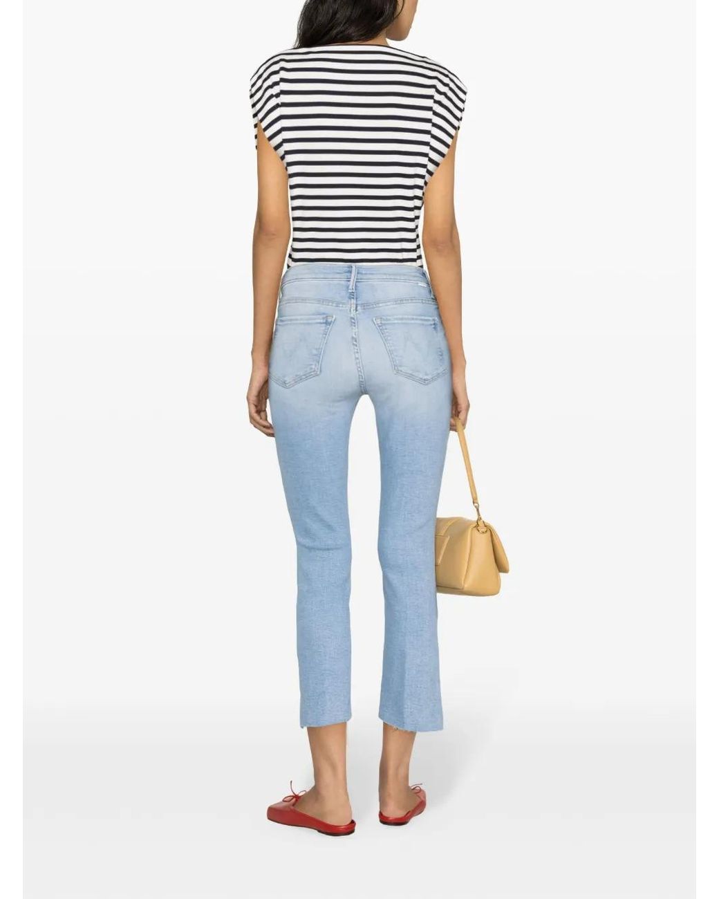 Mother Blue 'the Insider Crop Step Fray' Denim