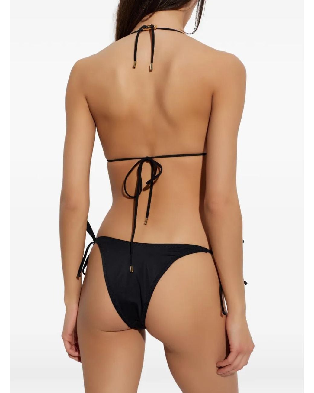 Moschino Bikinitop Met Striksluiting in het Black