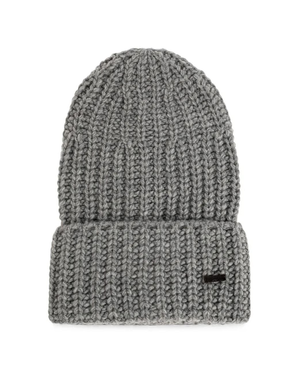 DSquared² Gray Après Ski Knit Beanie Hat for men