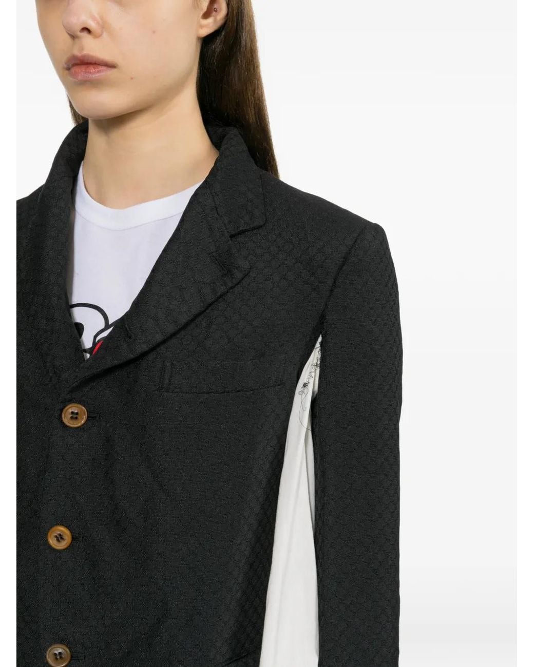 Comme des Garçons Black Textured Blazer