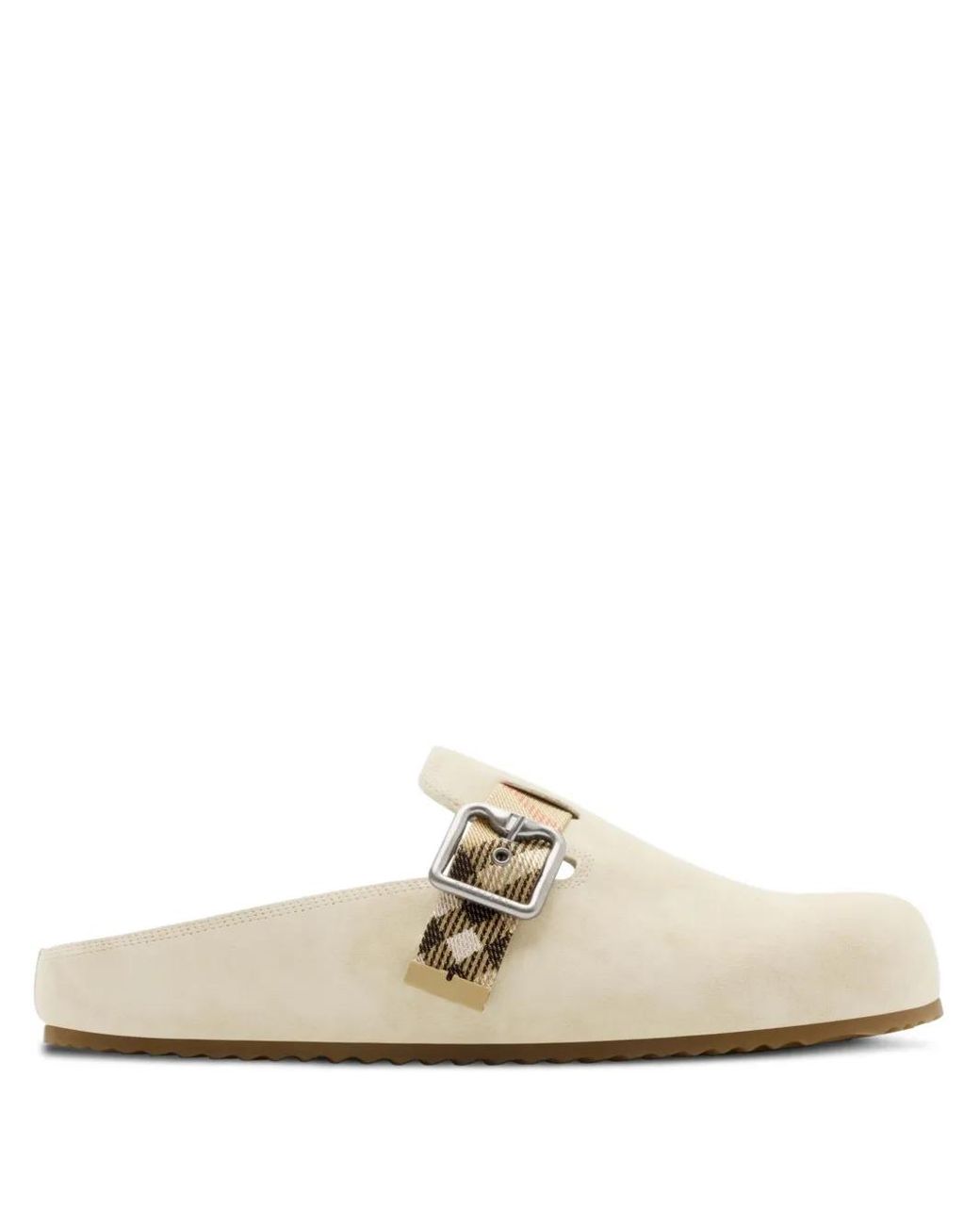 Burberry White Suede Urchin Clogs