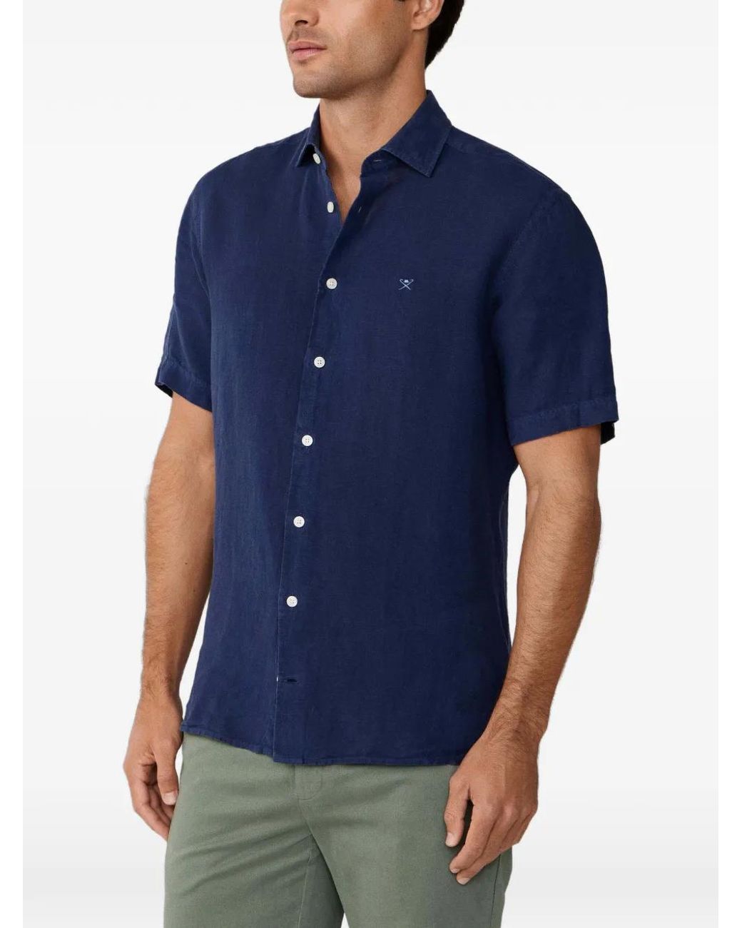 Camicia Tinta di Hackett in Blue da Uomo