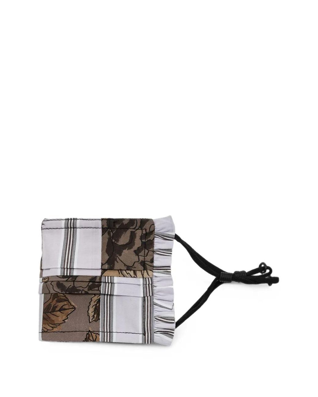 Ganni White Floral-Print Ruffled Face Mask (Set Of Three)