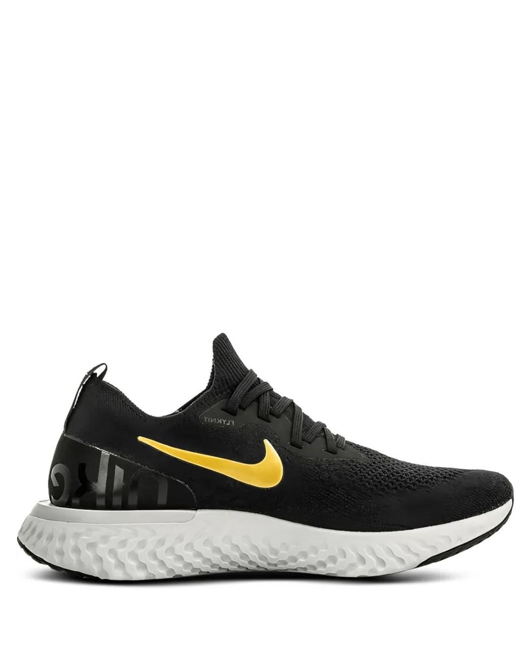 nike running epic react sneakers in black