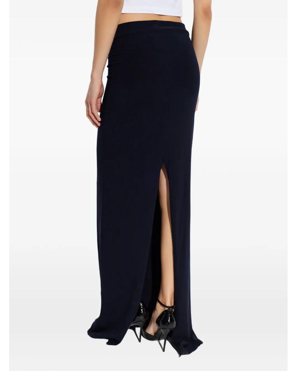 DSquared² Maxi-Rok Met Split in het Blue