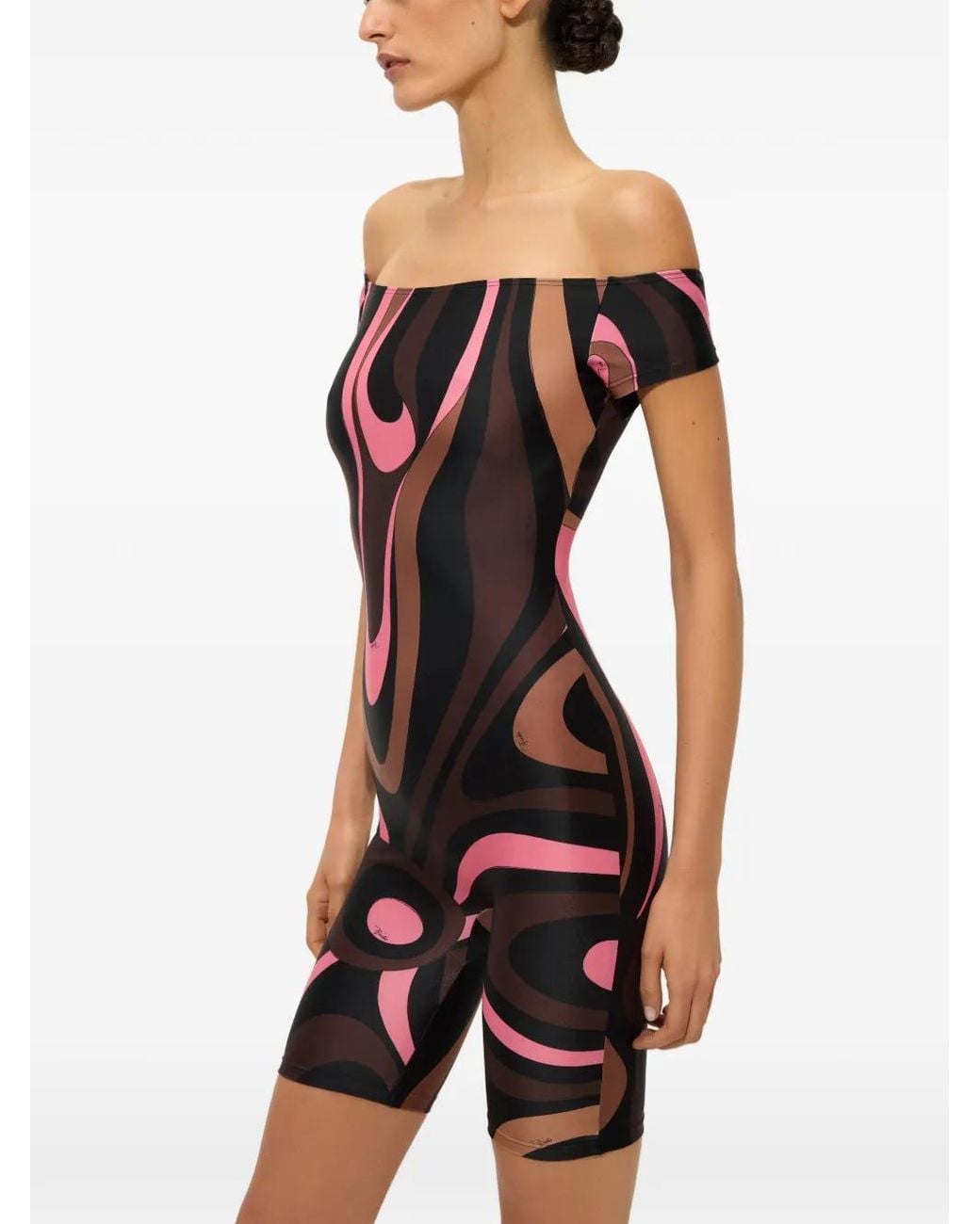 Emilio Pucci White Marmo Print Jumpsuit
