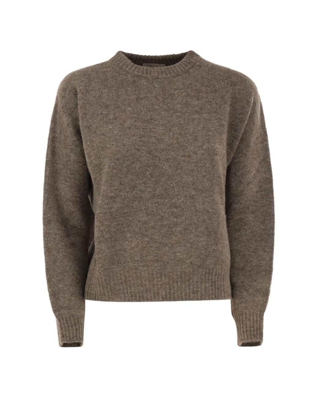 Weekend by Maxmara Brown Brushed Crew-Neck Sweater