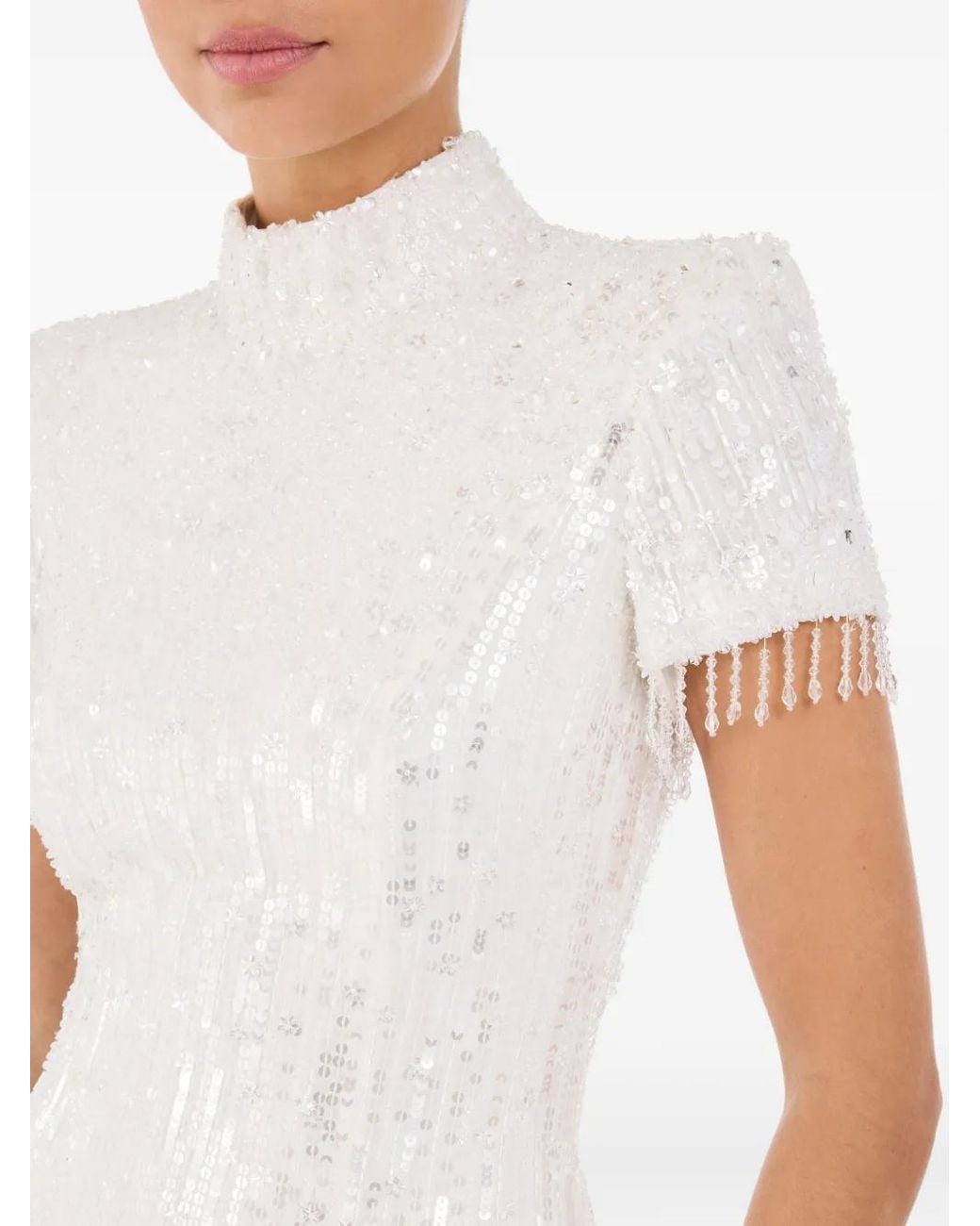 Jenny Packham White Madeleine Embellished Gown