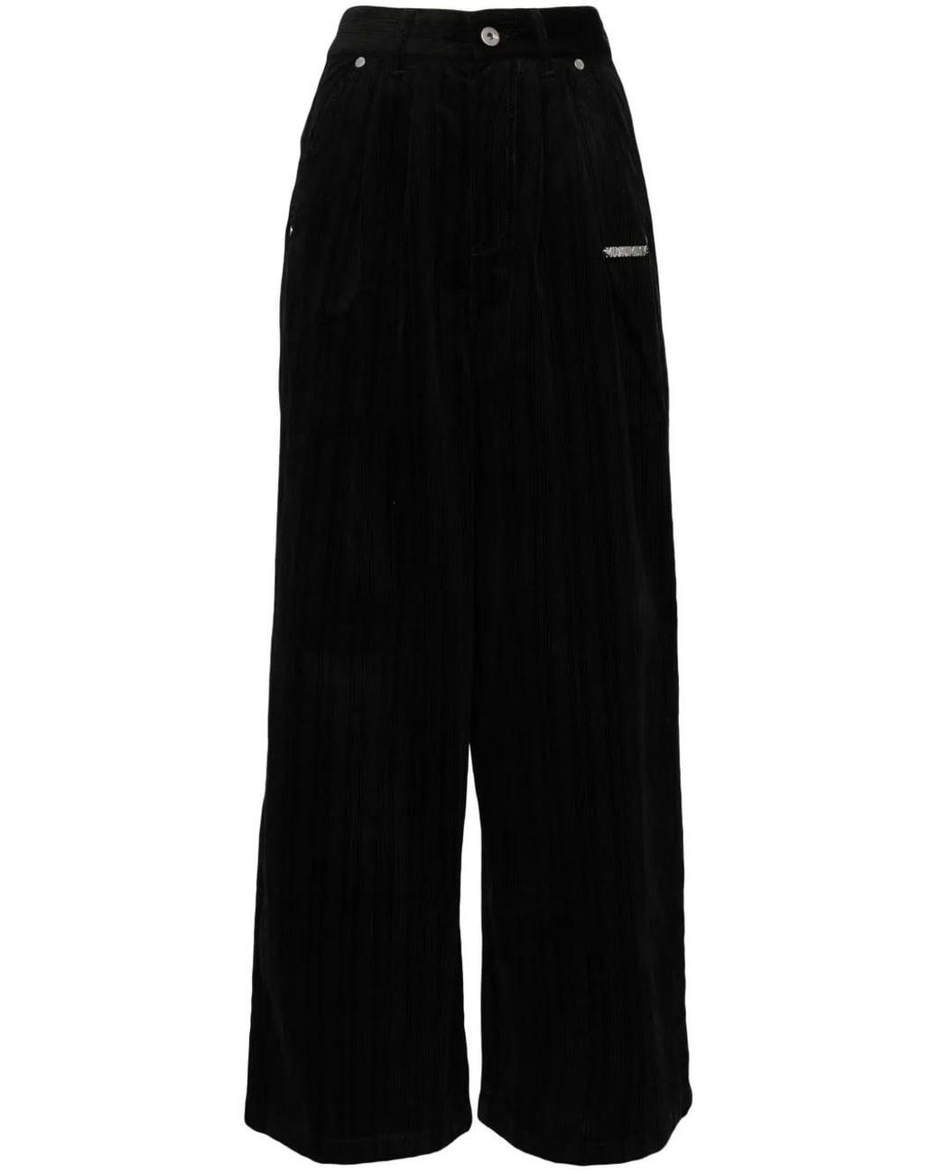 Musium Div. Black Corduroy Straight Trousers