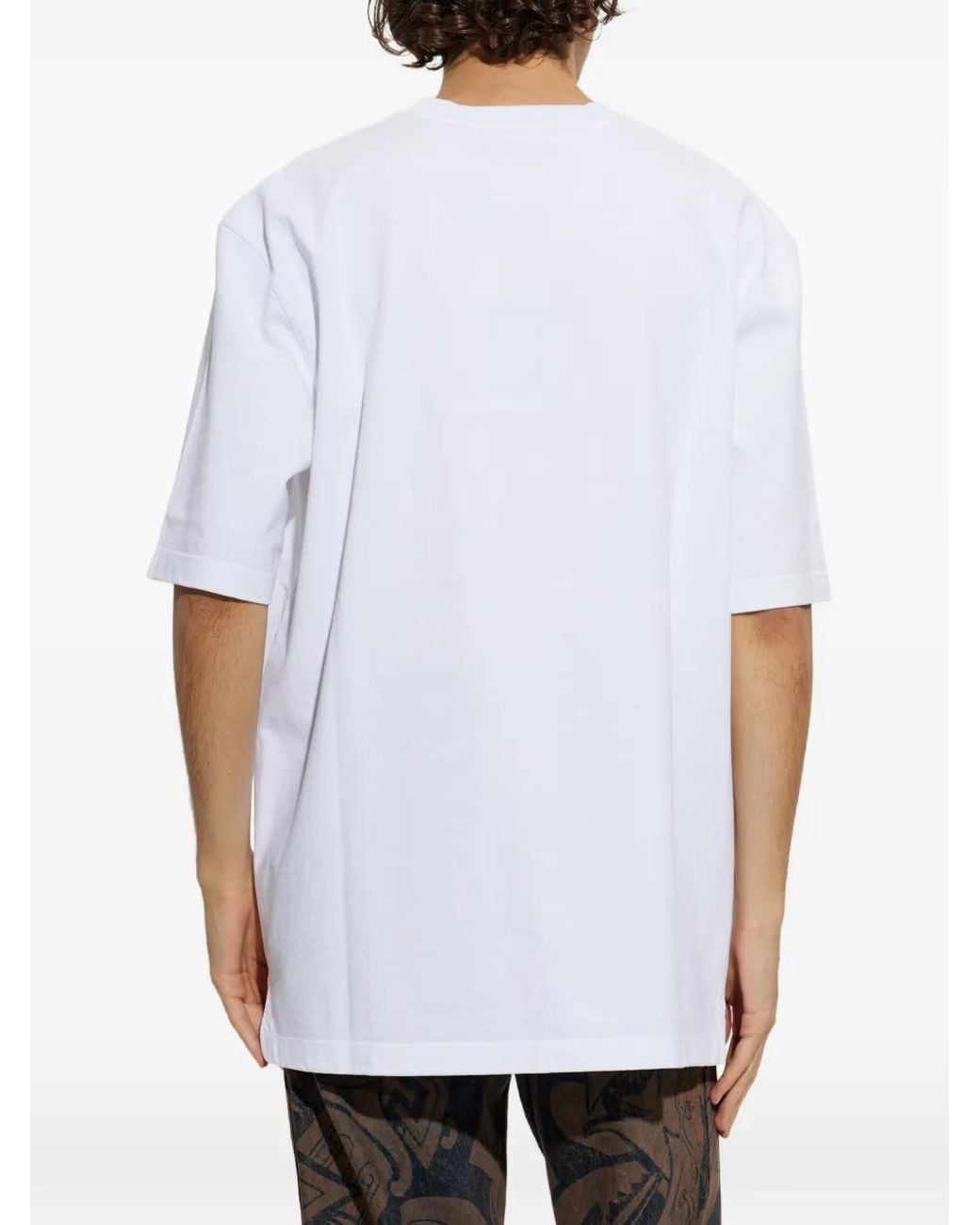 Marni White Logo-Embroidered T-Shirt for men