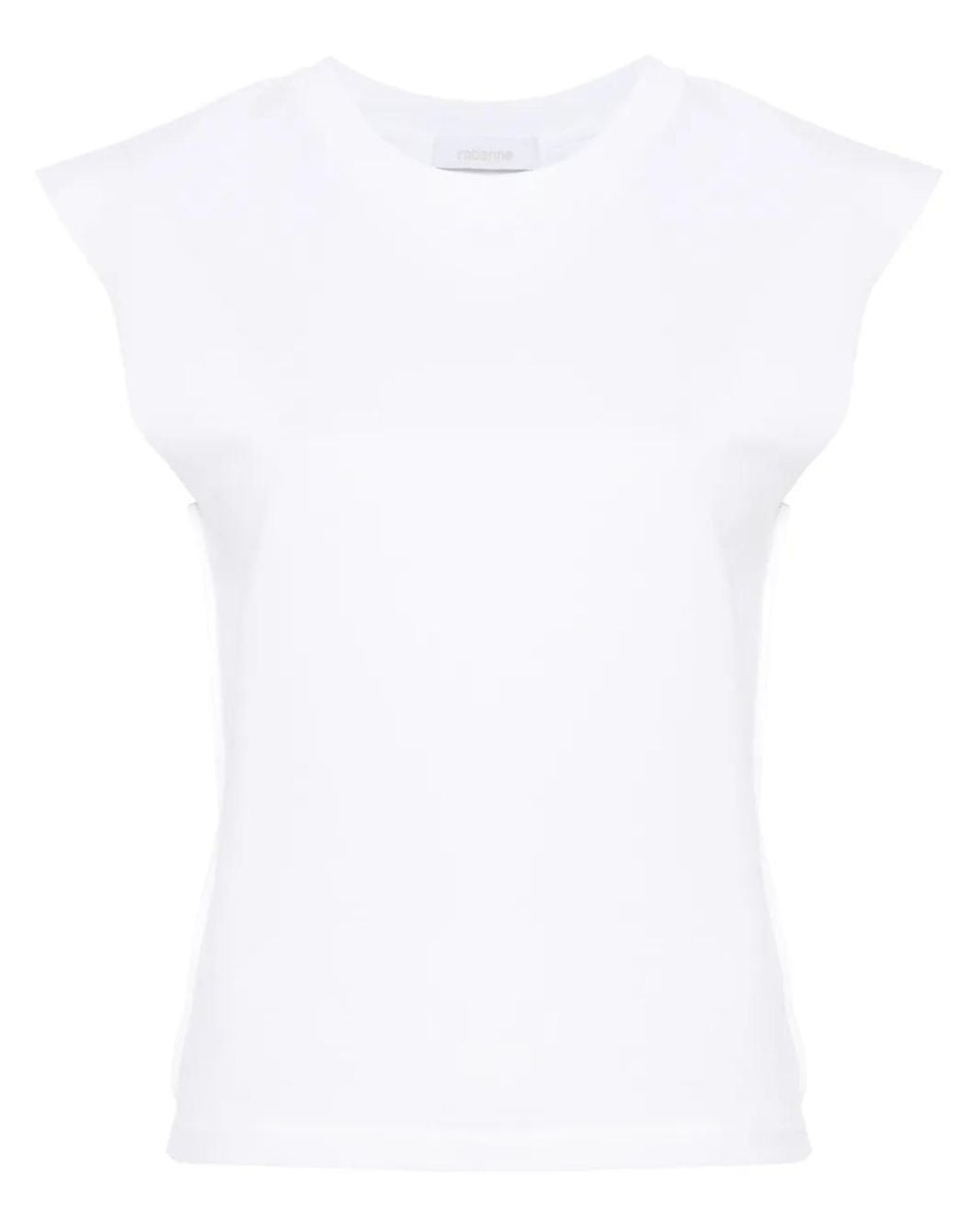 Rabanne White Chain-Detail Cotton T-Shirt