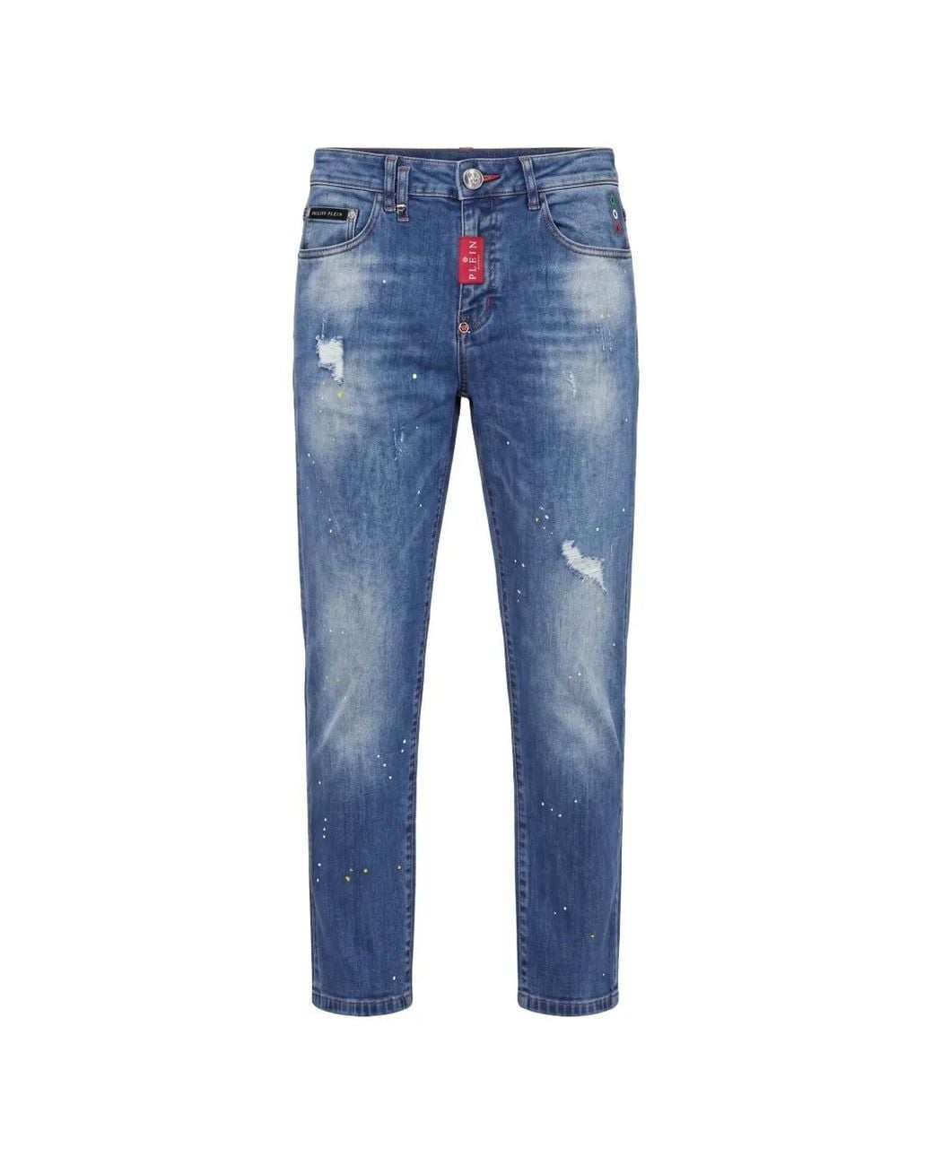 Philipp Plein Blue New Tapered Fit Jeans Basic for men