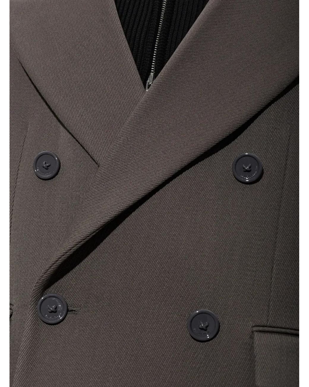 Balenciaga Gray Hooded Tailor Coat for men