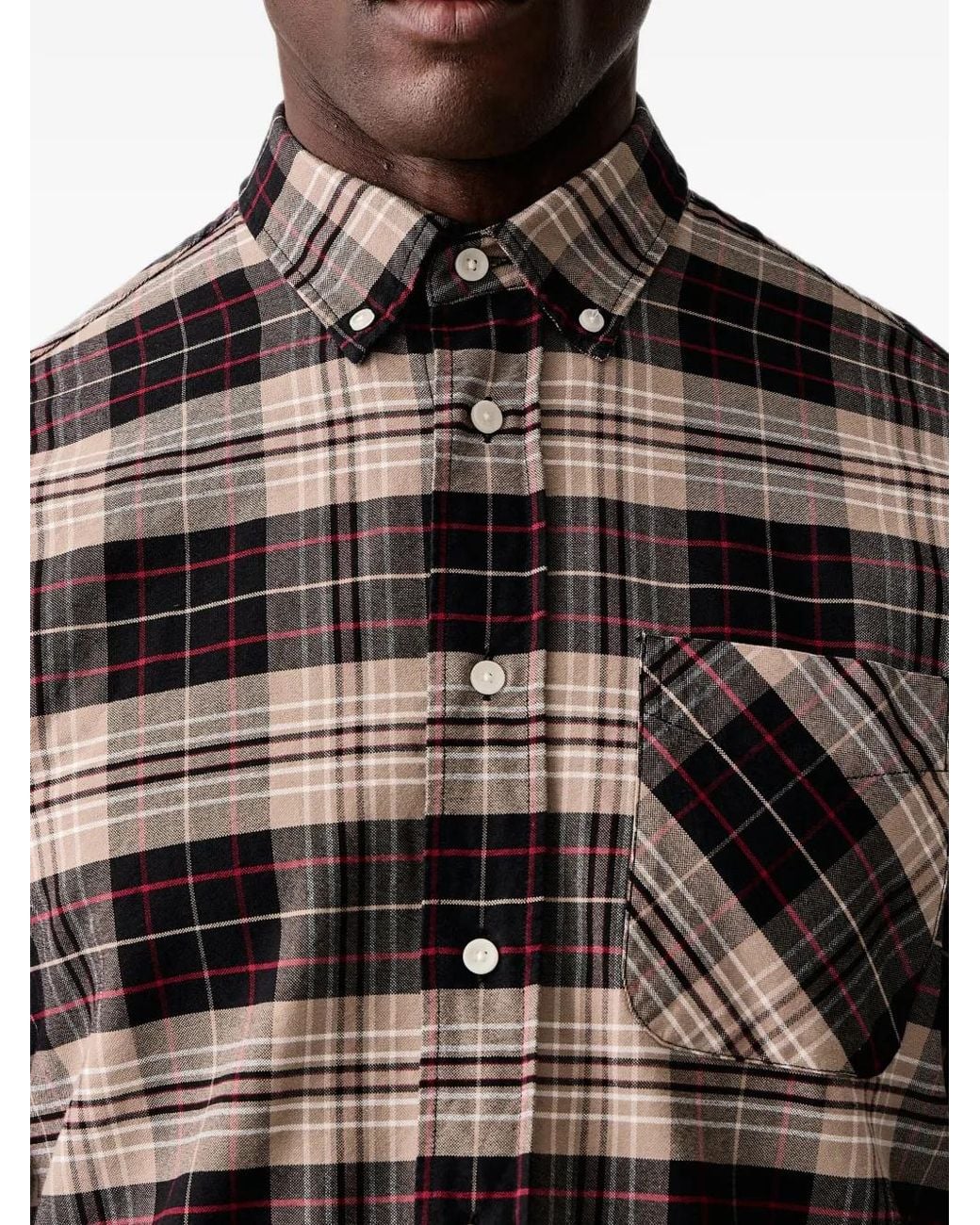 Barbour Black Annan Authentic-Fit Long-Sleeved Shirt for men