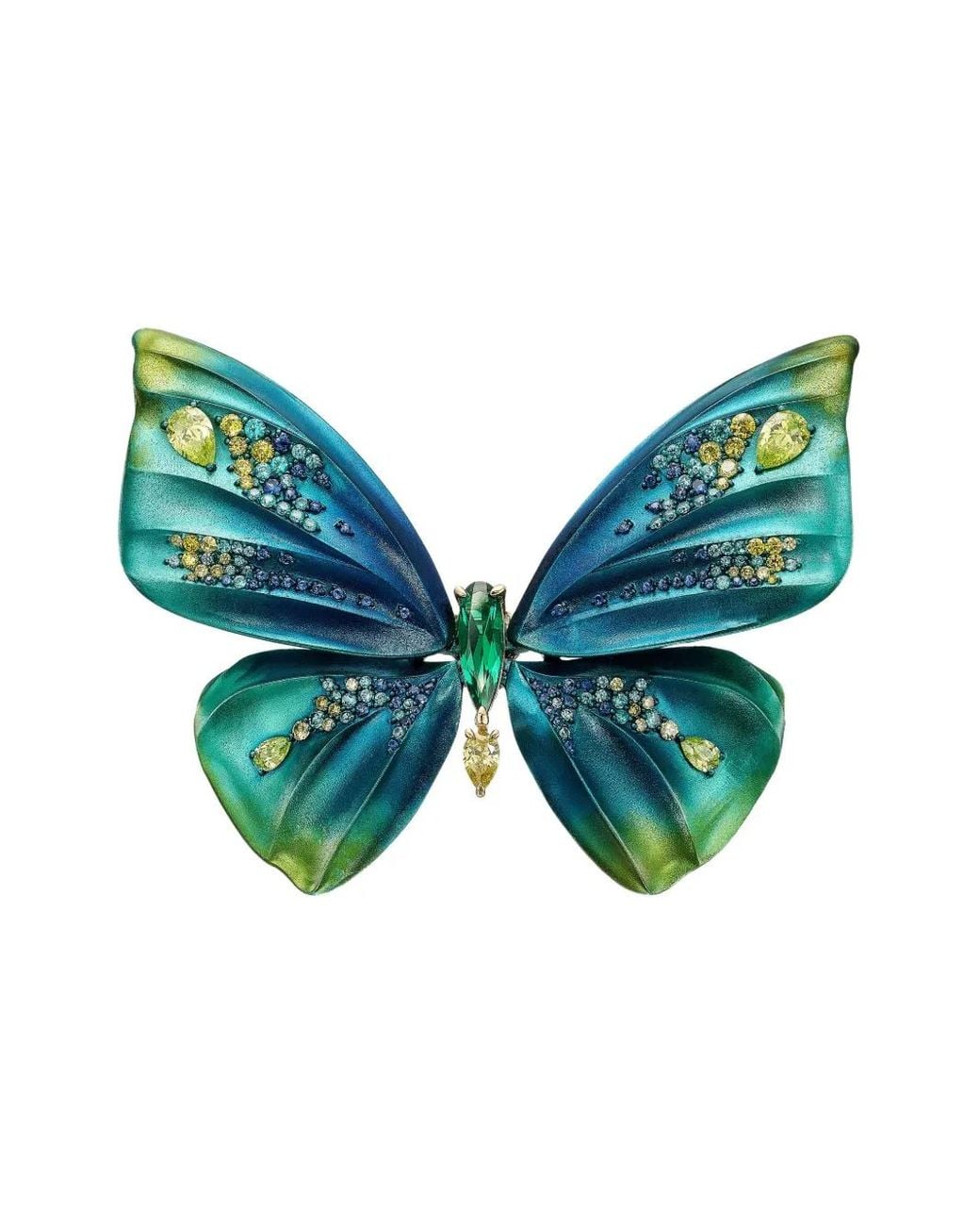 Anabela Chan Green Aurora Butterfly Brooch