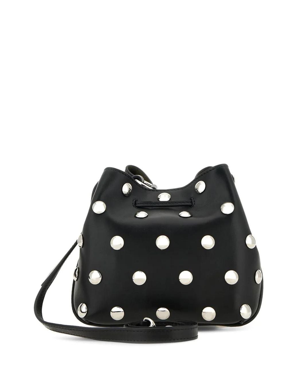 Hogan Black Stud-Embellished Bucket Bag