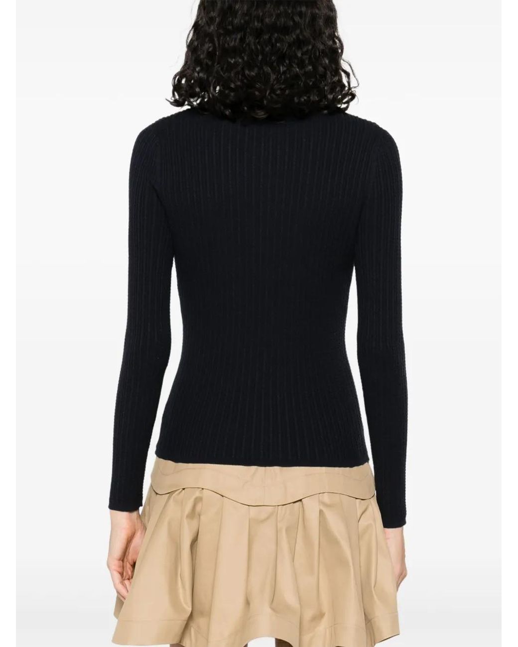 Sandro Blue Knitted Polo Shirt