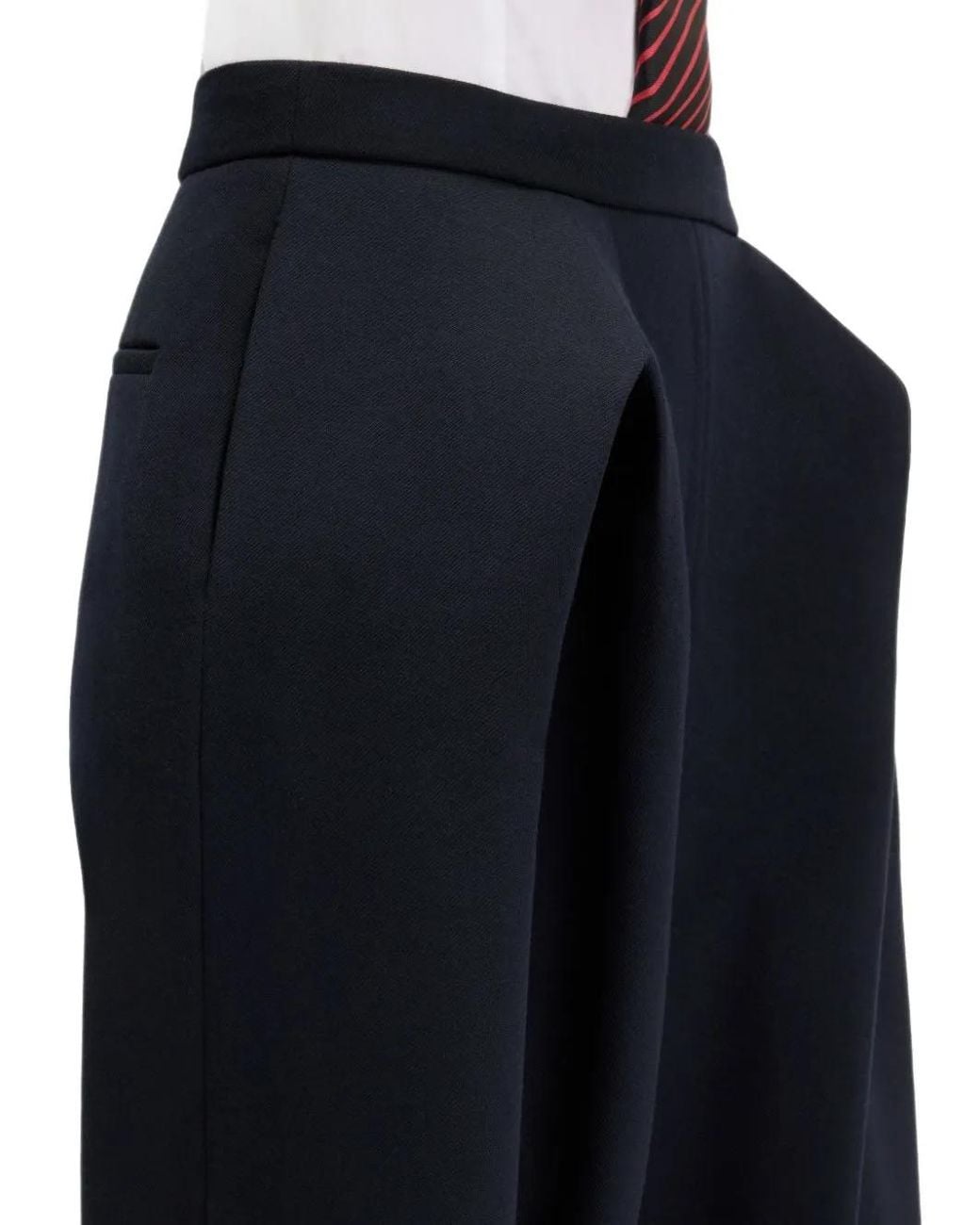 Jean Paul Gaultier Black Pleated Straight-Leg Trousers