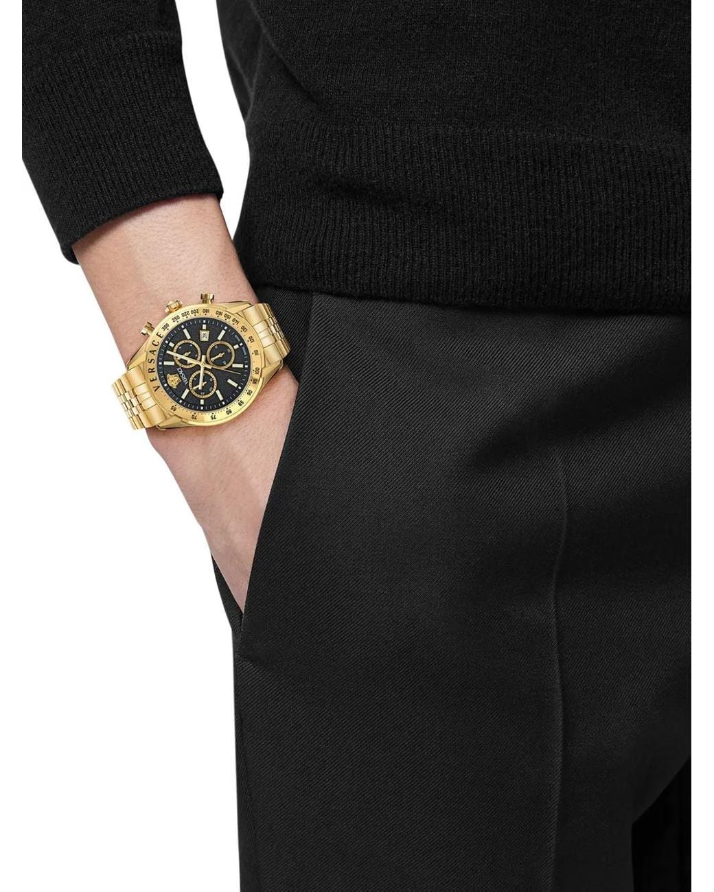 Versace Chrono Master Armbanduhr 44Mm in Metallic für Herren