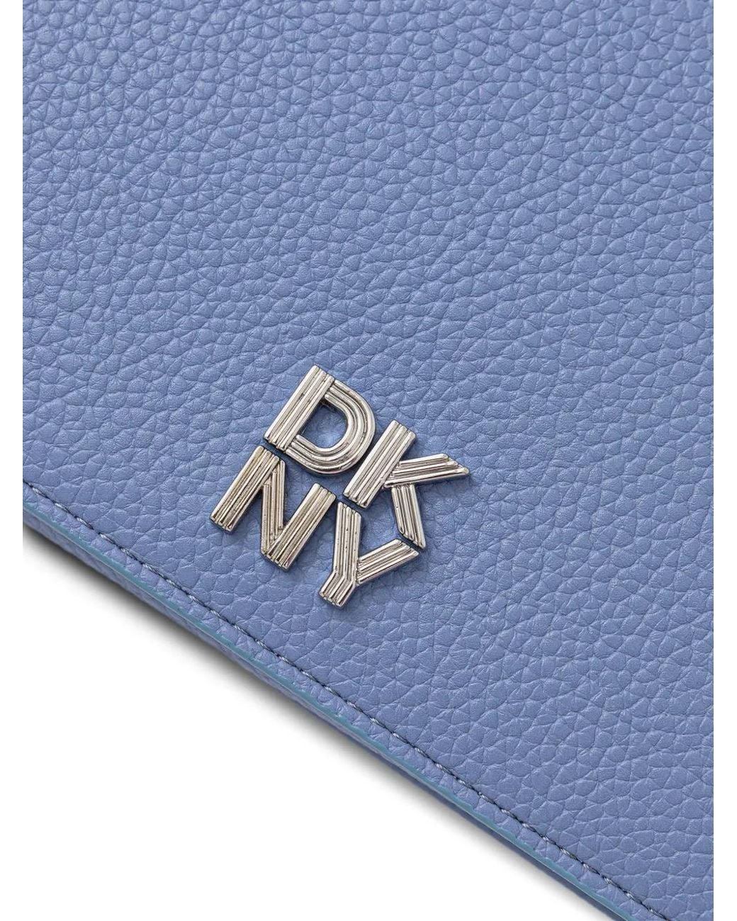 DKNY Blue Logo-Plaque Wallet
