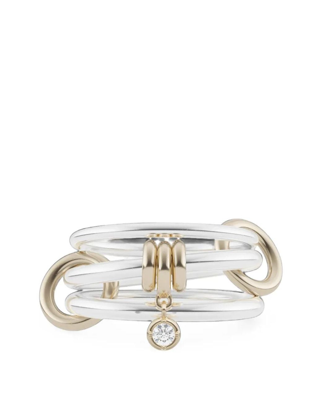 Spinelli Kilcollin White Bague Piera Sertie De Diamants
