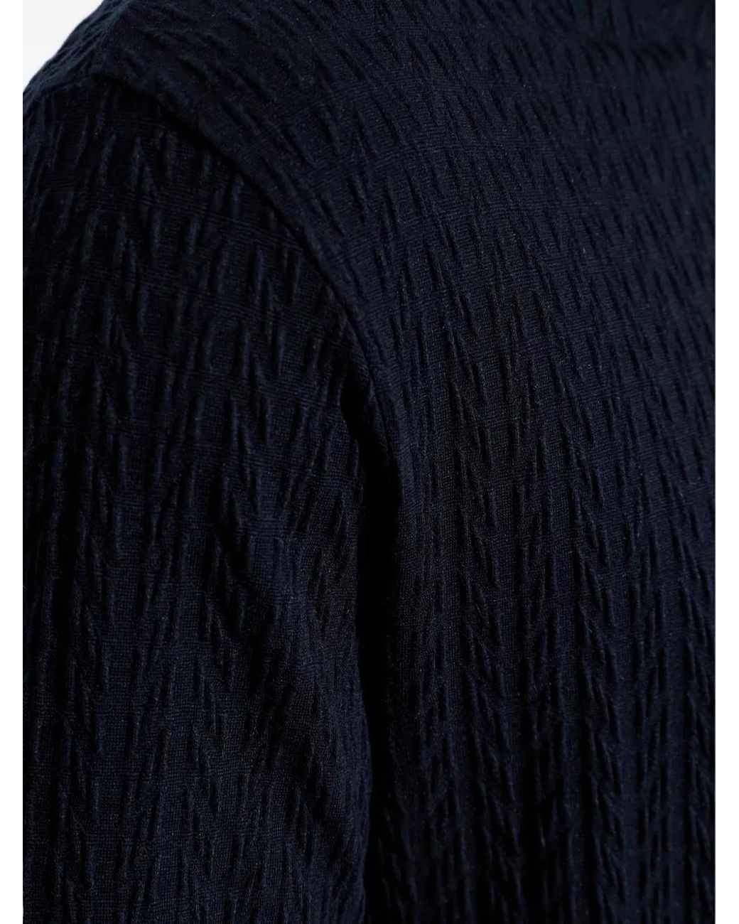 Giorgio Armani Blue Textured T-Shirt for men