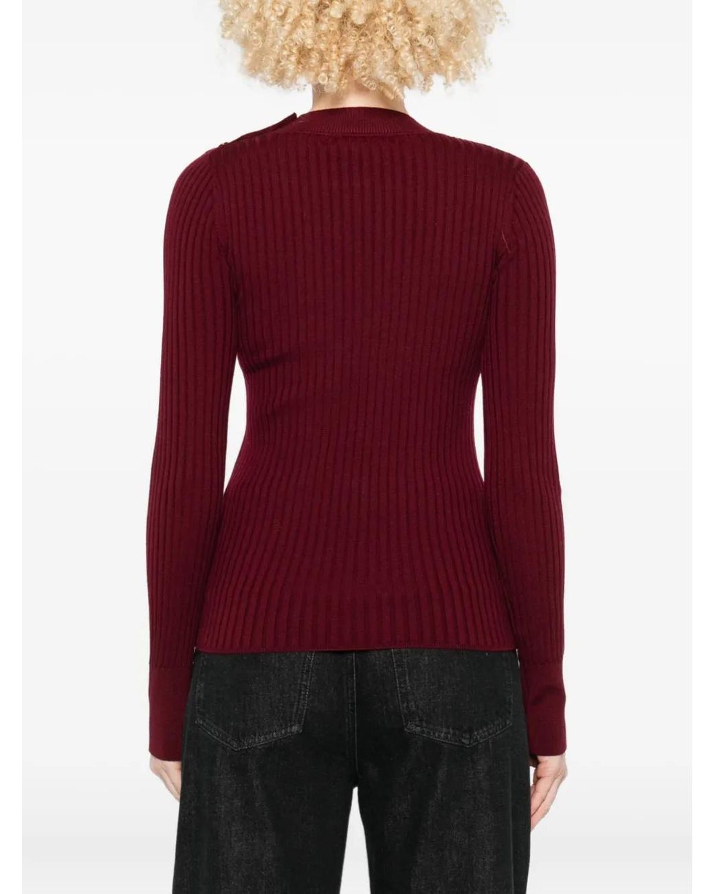 Forte_forte Purple Ribbed-Knit Top