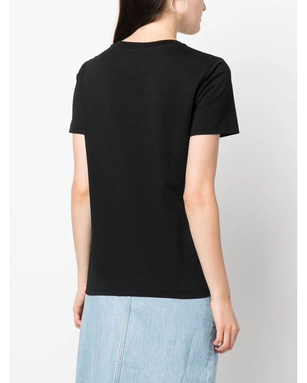 Moschino Black Logo-Print Cotton T-Shirt