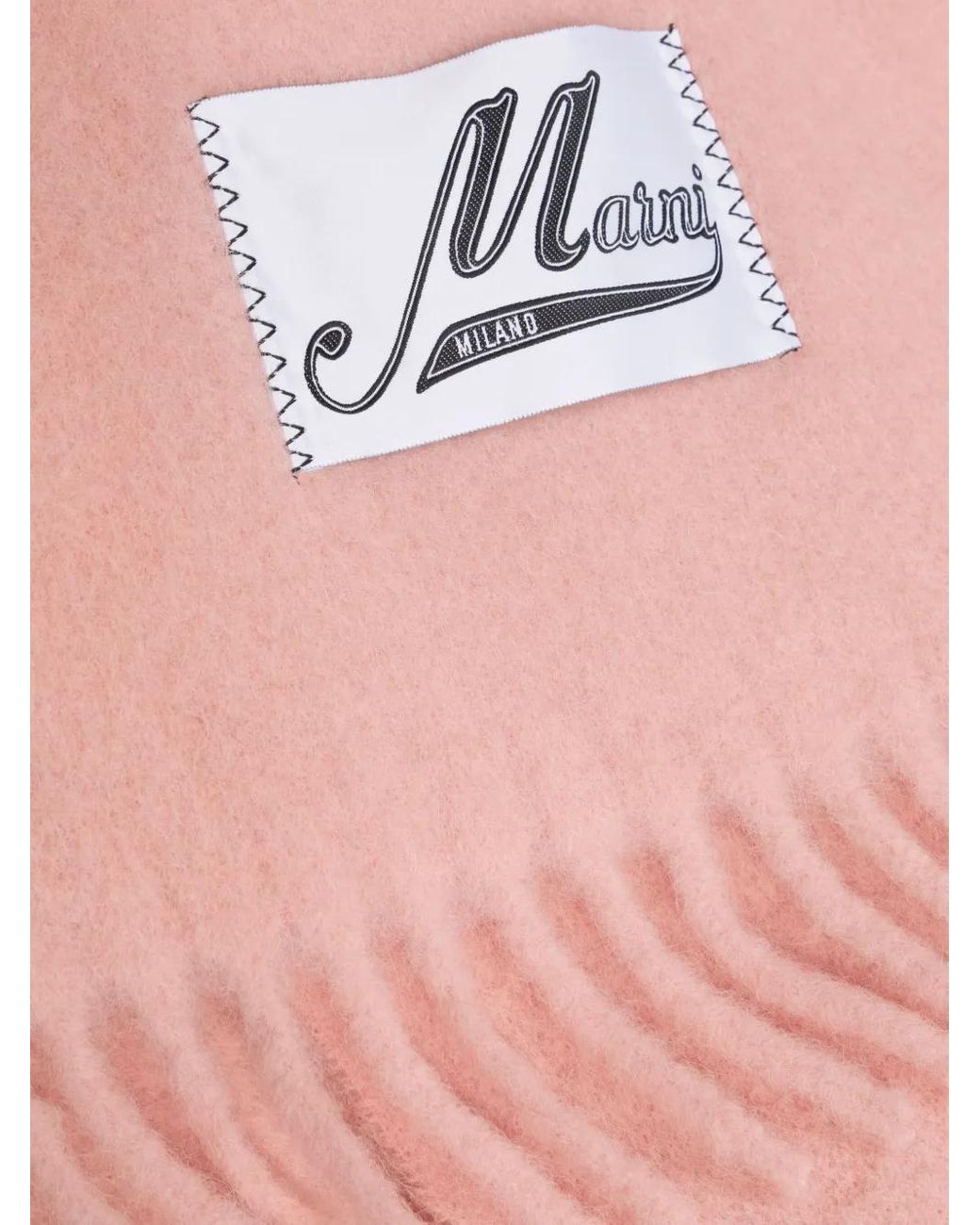Marni Pink Alpaca-Wool-Blend Scarf
