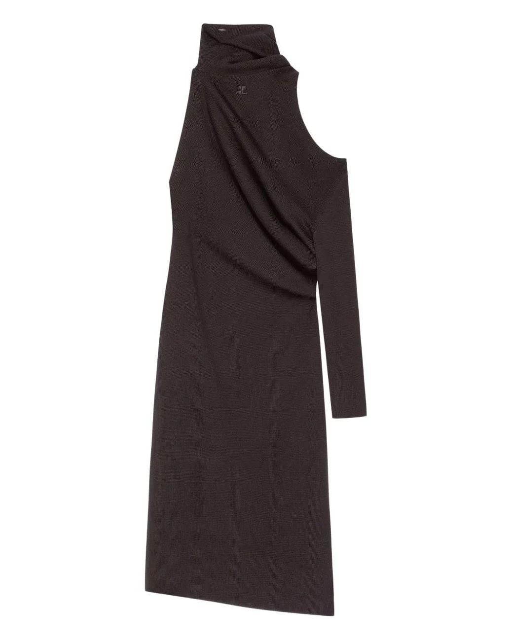 Robe À Effet Drapé Courreges en coloris Brown