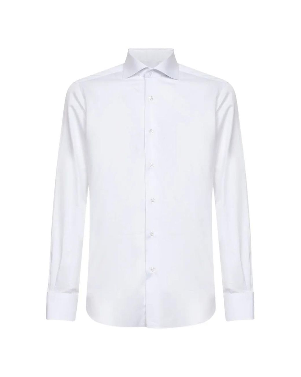 Barba Napoli White Chemise À Col Pointu for men