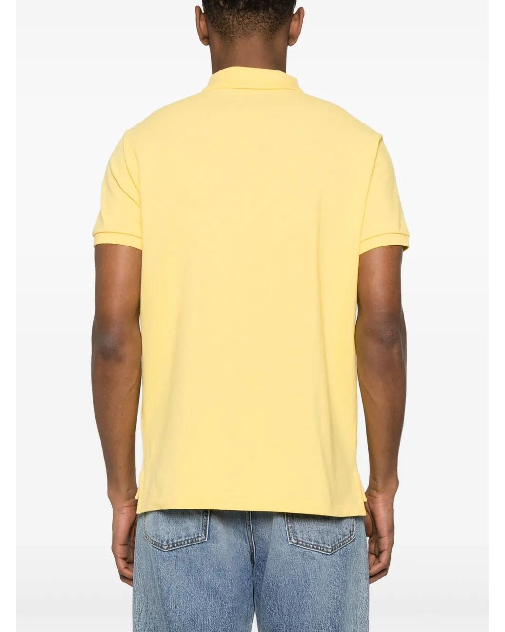 Polo Ralph Lauren Yellow Polo-Pony-Embroidery Polo Shirt for men