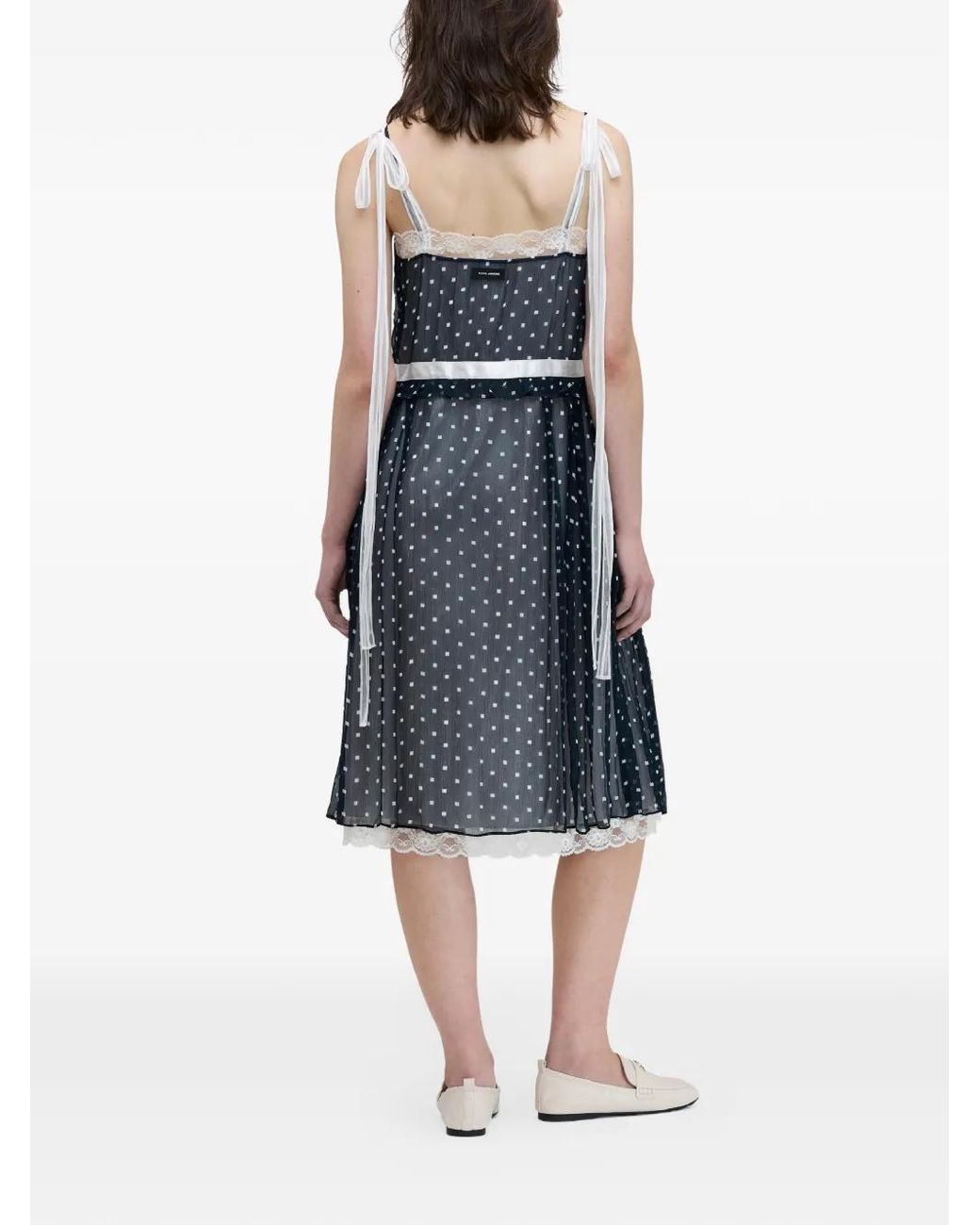 Marc Jacobs Blue Ribbon Strap Chiffon Dress