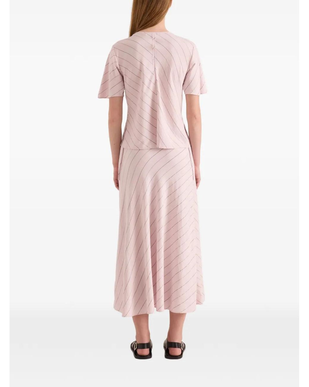 Proenza Schouler Pink Gina A-Line Midi Skirt