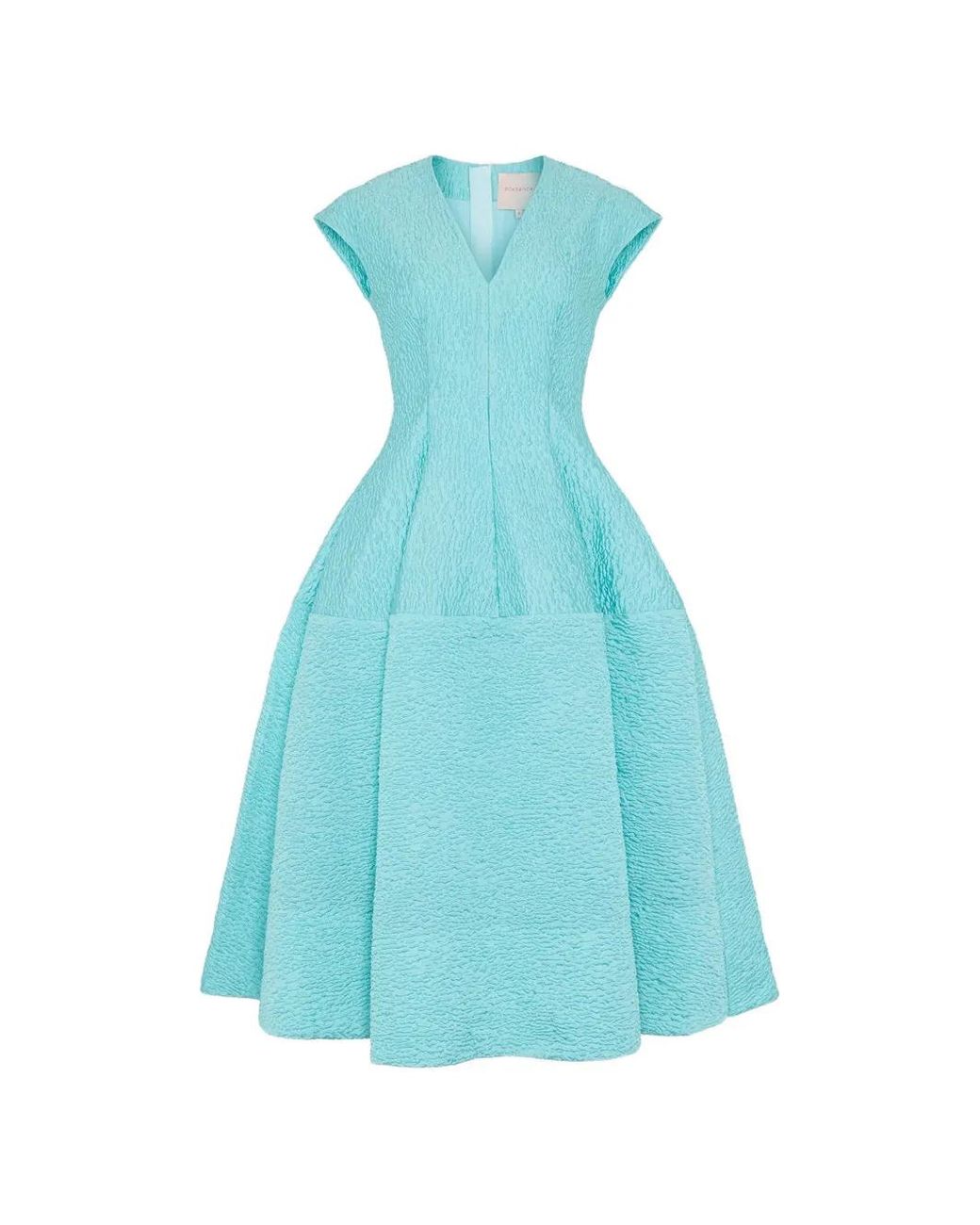 Roksanda Blue Kova Textured-Finish Midi Dress