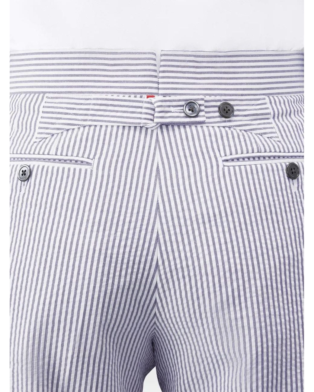 Thom Browne White Classic Seersucker Backstrap Shorts for men