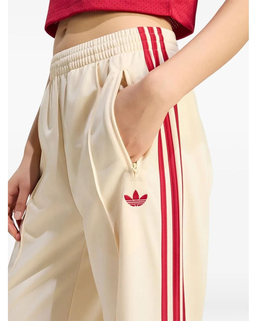 Adidas Firebird Ruimvallende Trainingsbroek in het Natural