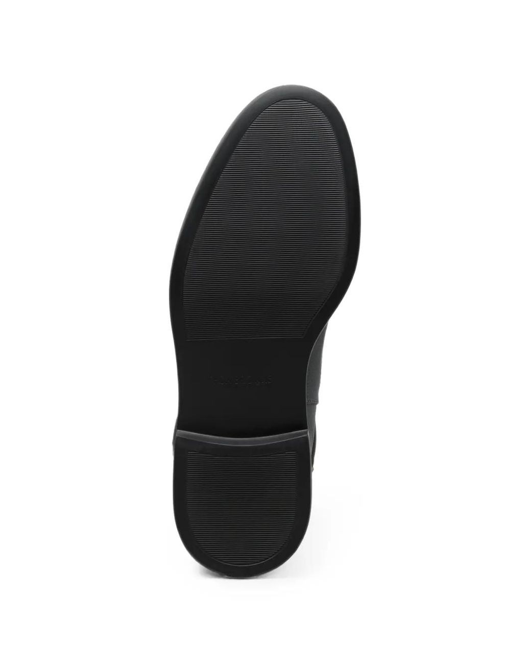 Thom Browne Black Pebble-Grain 4-Bar Knee-High Chelsea Boots