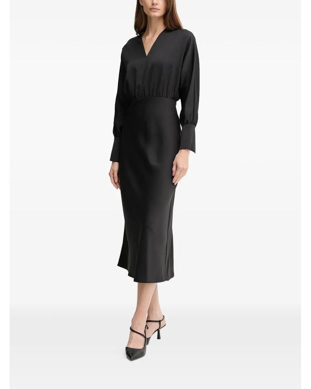 Joop! Black Darla Gathered Waist Dress
