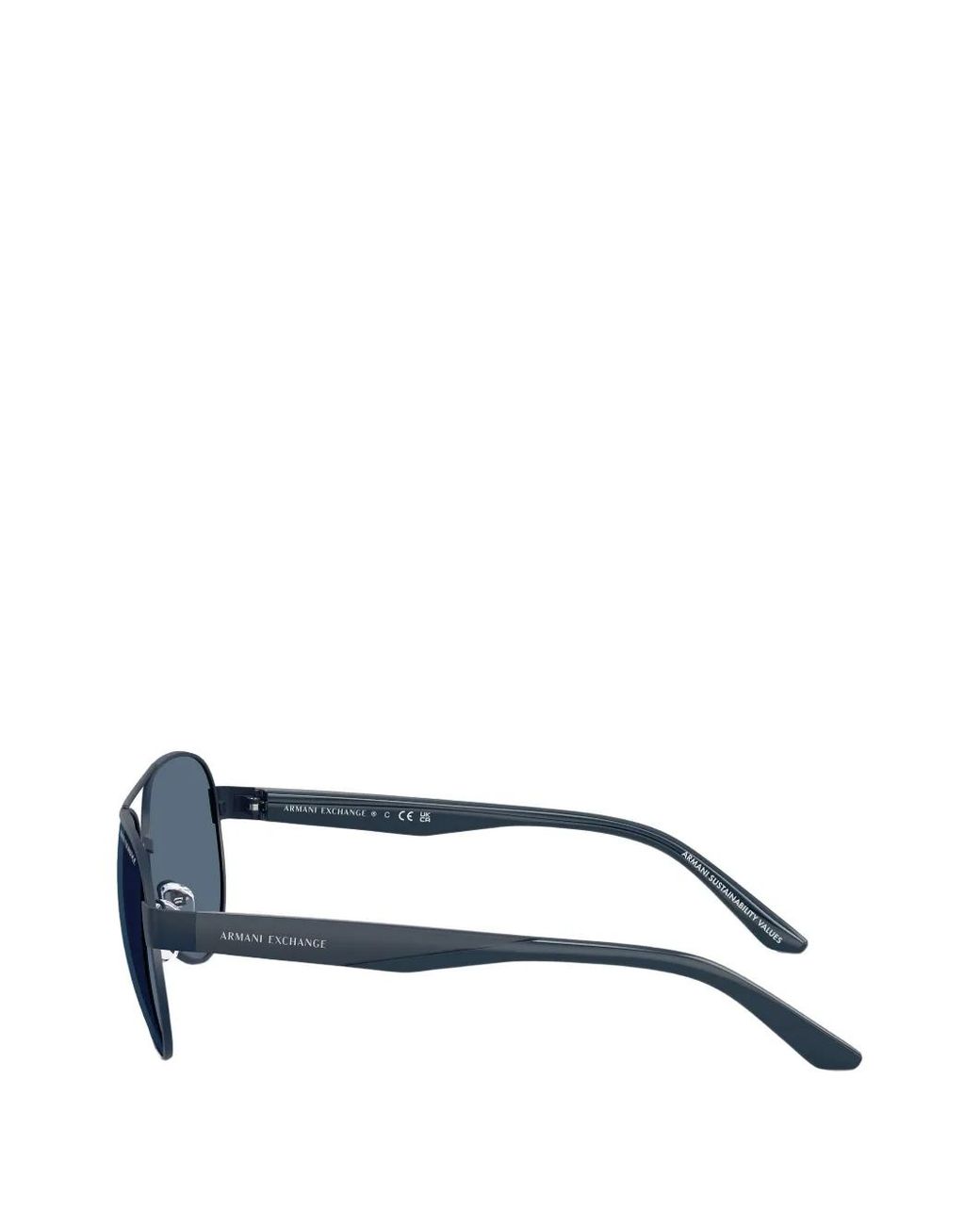 ARMANI EXCHANGE Blue Pilot-Frame Sunglasses for men