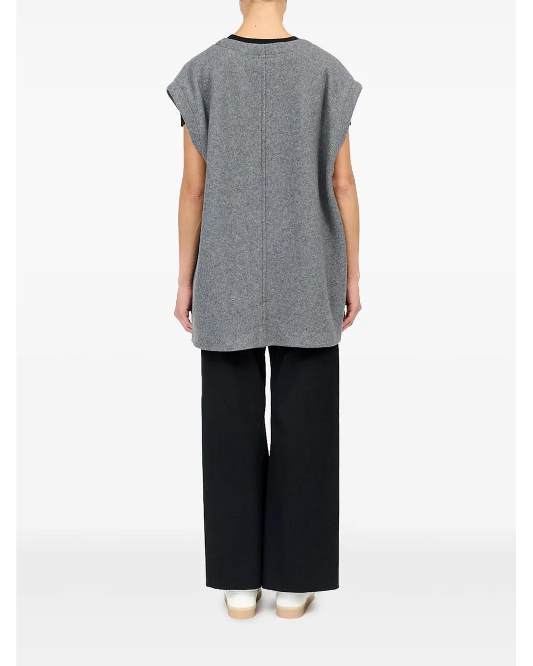 MM6 by Maison Margiela Gray Mélange-Effect Felted Vest