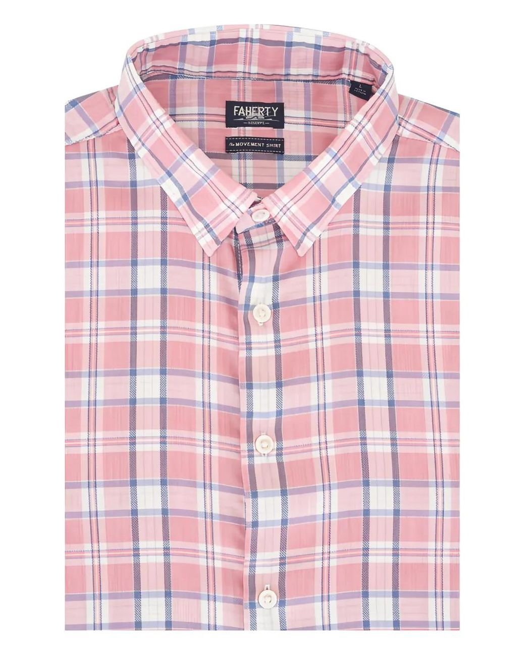 Faherty Brand Pink Movement Checked Shirt for men