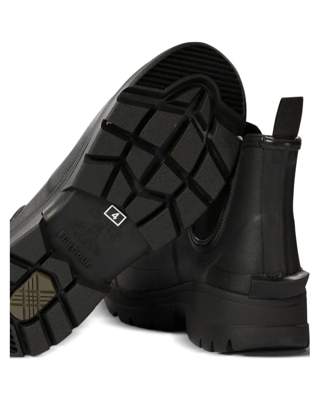 Barbour Black Nimbus Regenstiefel Mit Logo-Patch