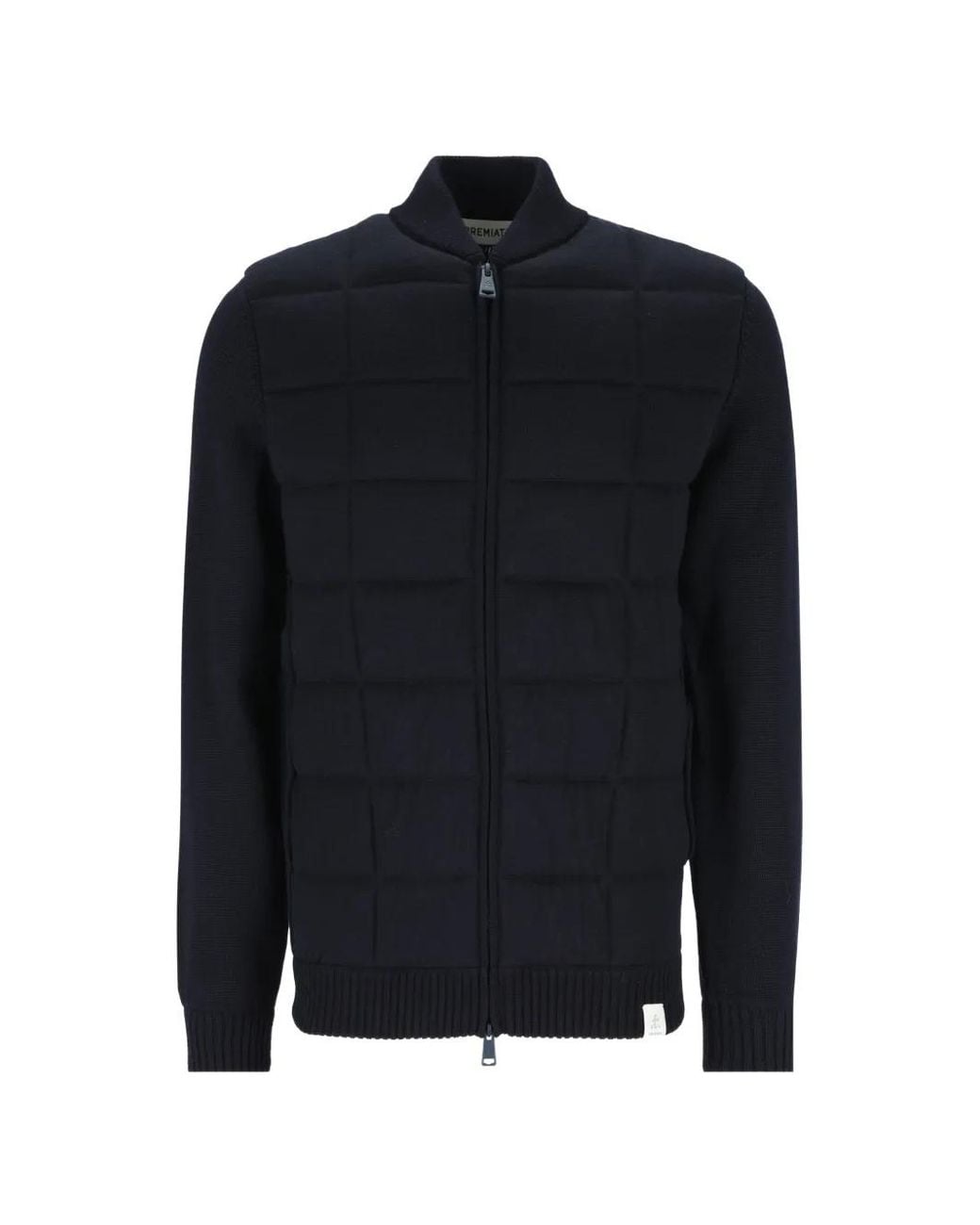 Premiata Blue Quilted Wool Jacket for men
