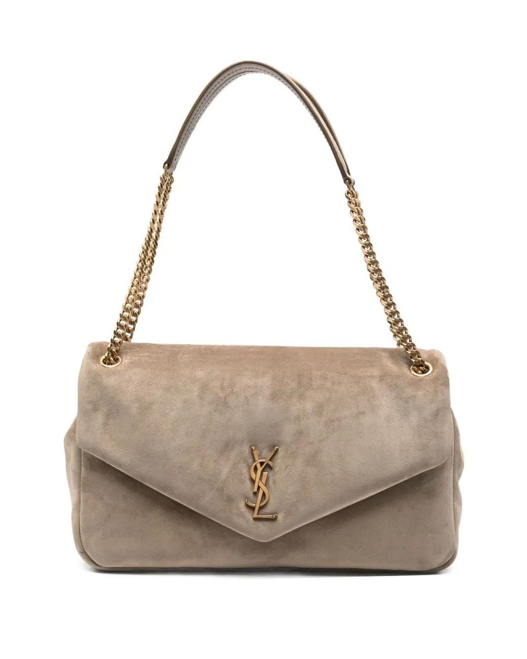 Saint Laurent Natural Calypso Dry Grain Leather Bag
