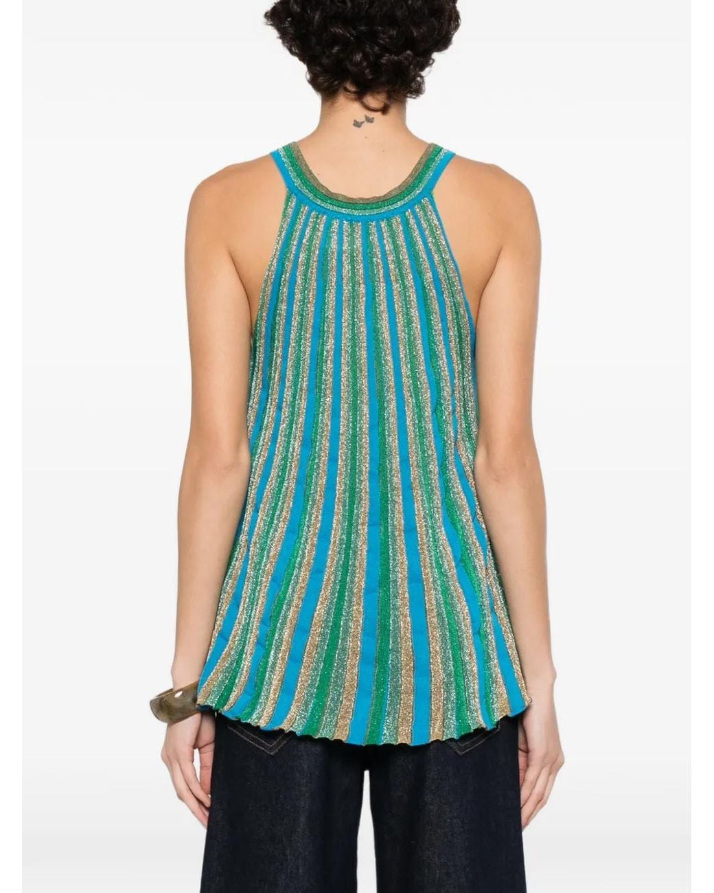 Circus Hotel Blue Striped Top