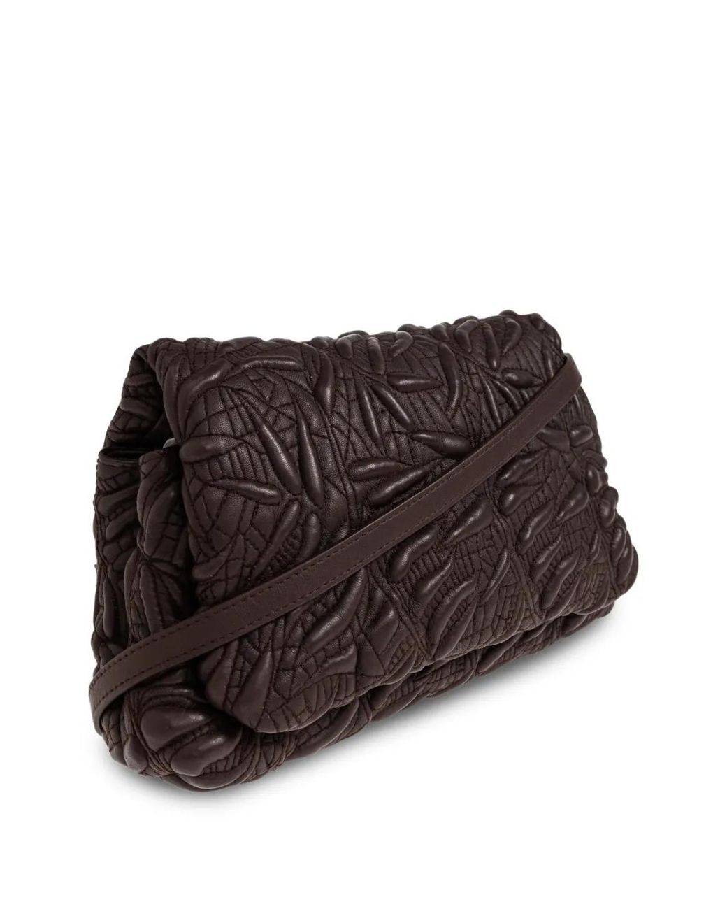 Munthe Brown Foluke Quilted Clutch Bag