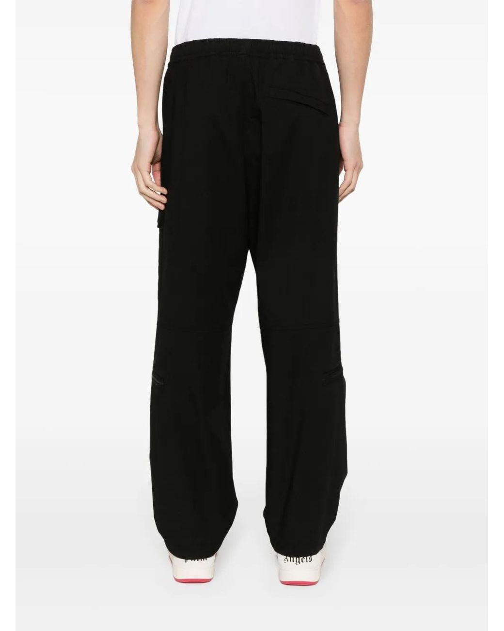 Stone Island Black Compass-Badge Cargo Trousers for men